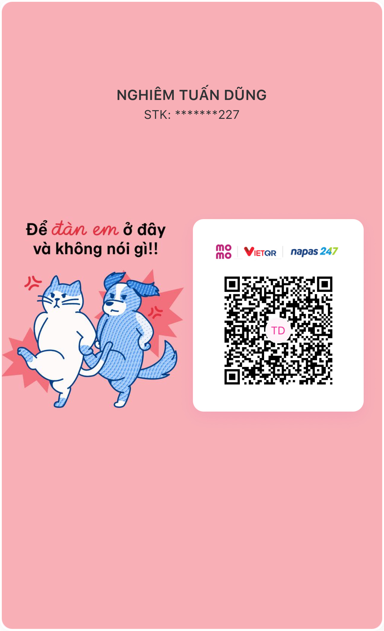 QR tài khoản ủng hộ dự phòng của Tin K32 CBN